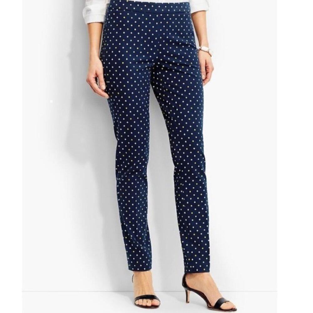 Talbots Chatham Polka dot High Rise Ankle Business Casual Career Work Pants 12W